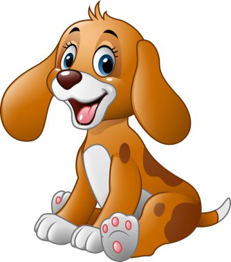 sevimli küçük köpek çizgi