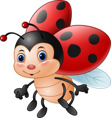 Cartoon funny ladybug clipart