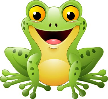 Cartoon cute frog clipart