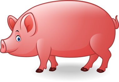 Cartoon adult pig clipart