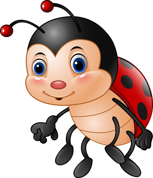 Cartoon funny ladybug — Stock Vector