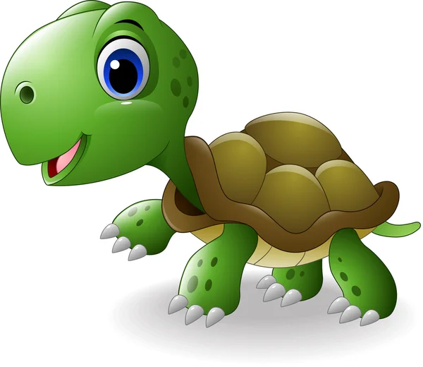 Dibujos animados tortuga feliz — Vector de stock