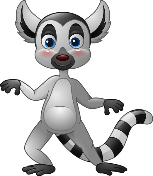 Desenhos animados Lemur engraçado —  Vetores de Stock