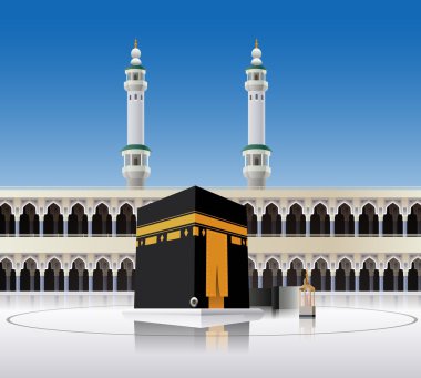 Kaaba Mecca Saudi Arabia clipart