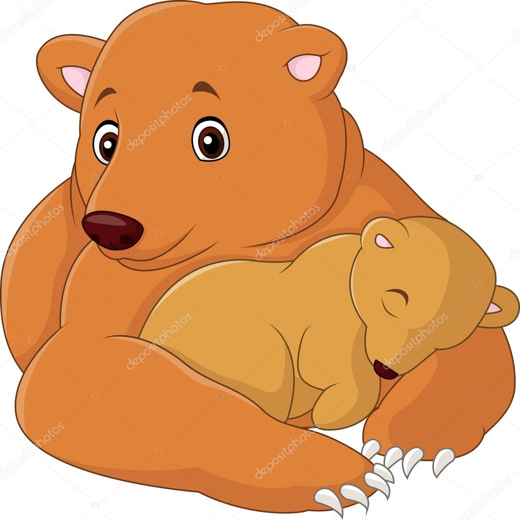 Mother and baby bear cartoon Stock Vector Image by ©dreamcreation01