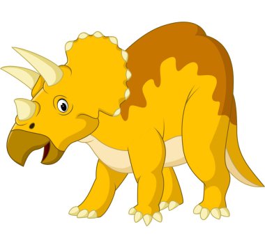 sevimli çizgi triceratops