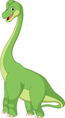 Cute Cartoon brachiasaurus clipart