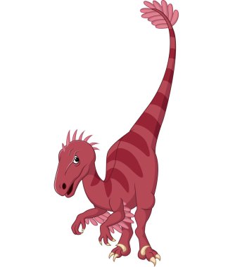 Sevimli çizgi film velociraptor