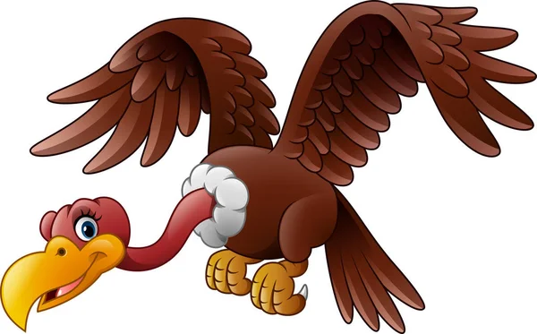 Cartoon Vulture vliegen — Stockvector