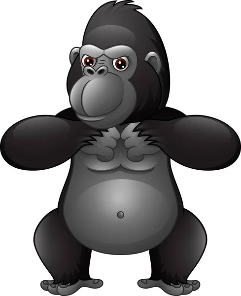 Desenhos animados de gorila forte — Vetor de Stock