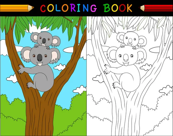 Cartoon koala coloring book, Australian animals series Royalty Free Stock Vectors