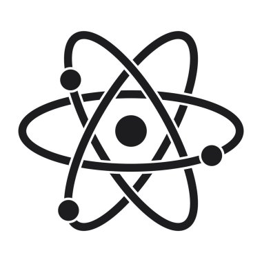 Beyaz arkaplanda atom simgesi