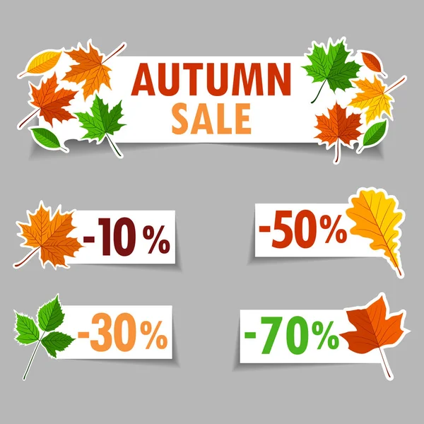 Herbst Verkauf Banner Hintergrund — Stockvektor