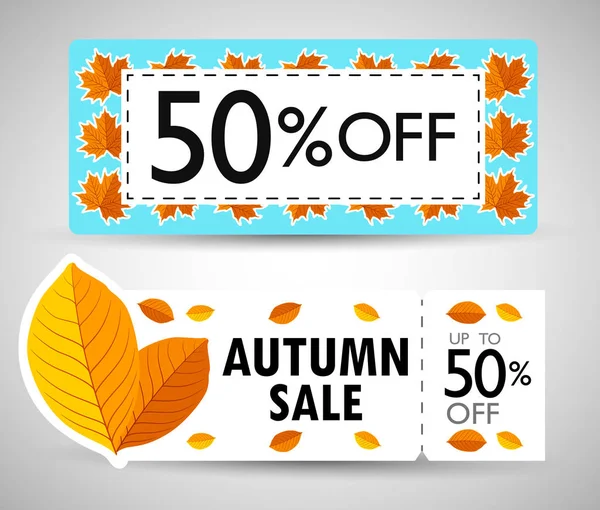 Podzimní Prodej Banner Pozadí — Stockový vektor
