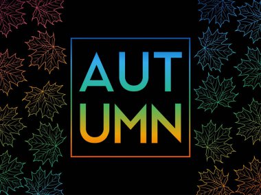 sonbahar yaprakları siyah arkaplanda