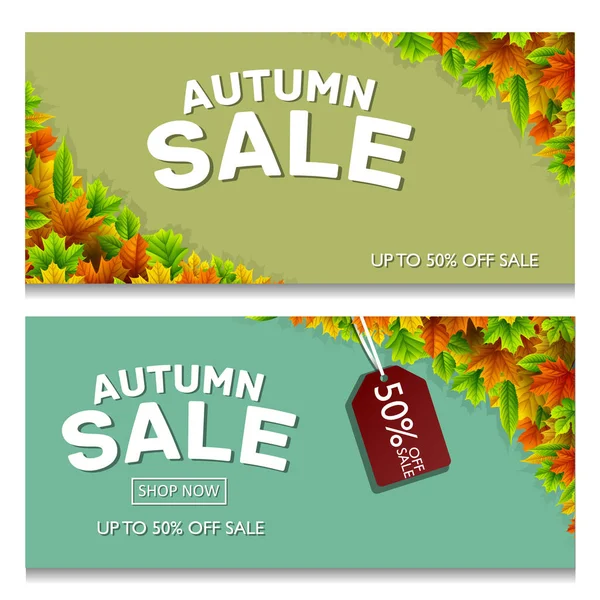 Vertikale Herbst Verkauf Banner — Stockvektor