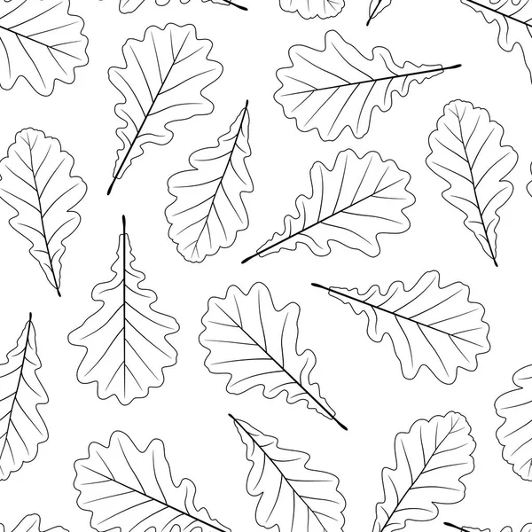 Ручной Дуб Листья Изолированы Белом Фоне — стоковый вектор