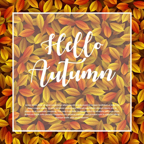 Autumn Leaves Color Full Background — Stock Vector