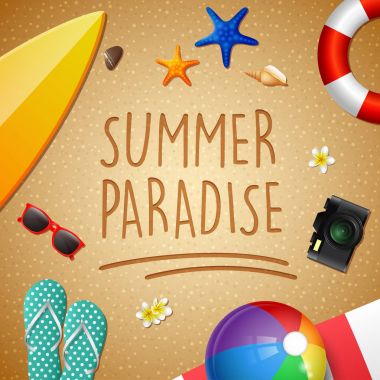 Yaz Cennet plaj zemin üzerine