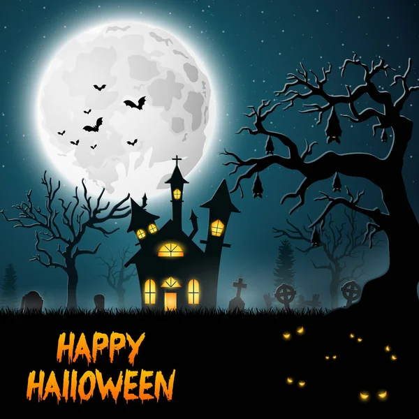 Ağaçta asılı yarasalar ile korkunç Kilisesi