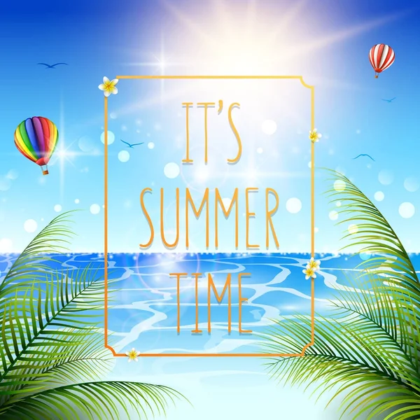 Καλοκαίρι Την Όμορφη Στιγμή — Διανυσματικό Αρχείο