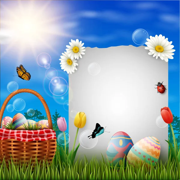 Boş Şaretle Paskalya Yumurtaları — Stok Vektör
