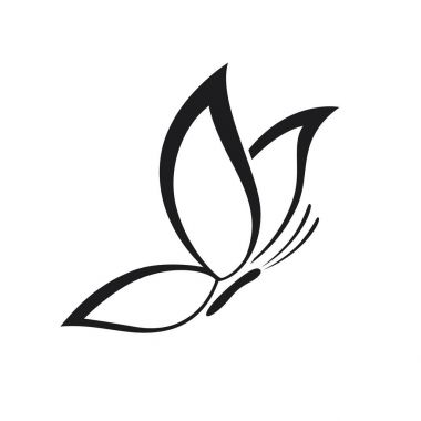 kanat siyah desenli kelebek