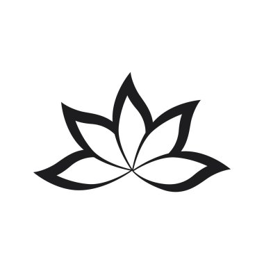 beyaz arkaplanda çiçek simgesi