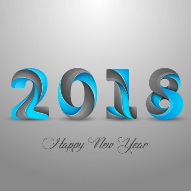 Yaratıcı mutlu yeni yıl 2018 tasarım