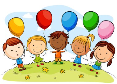 Beyaz arka plan üzerinde izole mutlu çocuk çizgi film