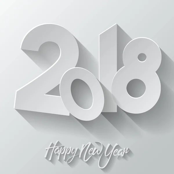 Feliz Año Nuevo 2018 Diseño Texto — Vector de stock