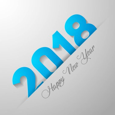 Mutlu yeni yıl 2018 metin desain