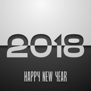 Mutlu yeni yıl 2018 metin tasarım