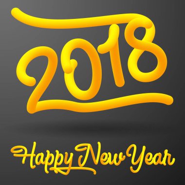 Mutlu yeni yıl 2018 tasarım