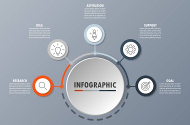 Modern Infographic moda beş seçenekleri