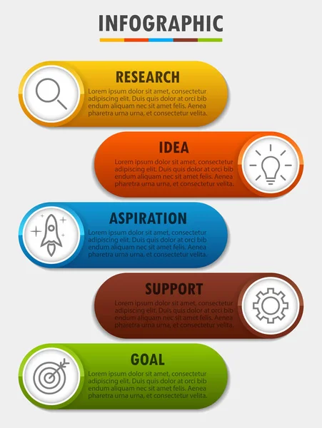 Sunu iş infographics 5 seçeneği ile