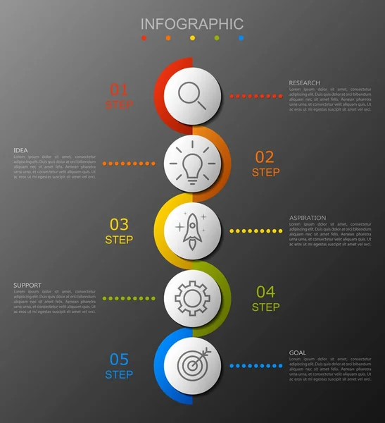 Infografik Options Banner Mit Schritten — Stockvektor