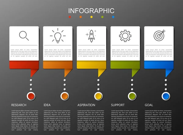 Infografik Design Und Marketing Ikonen Modern — Stockvektor