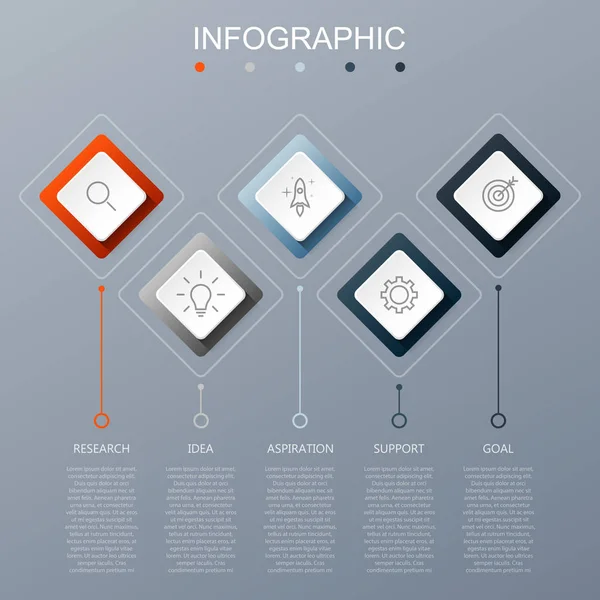 Timeline Infographics Design Template Options — Stock Vector