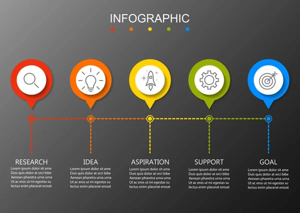 Infografika Branży Projektowania Nowoczesnych — Wektor stockowy