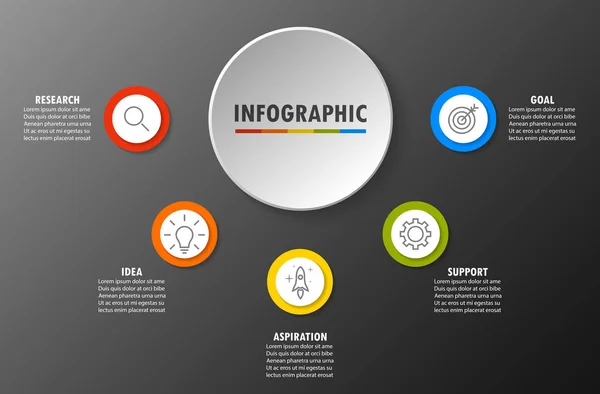 Modern Infographic Mode Fem Alternativ — Stock vektor