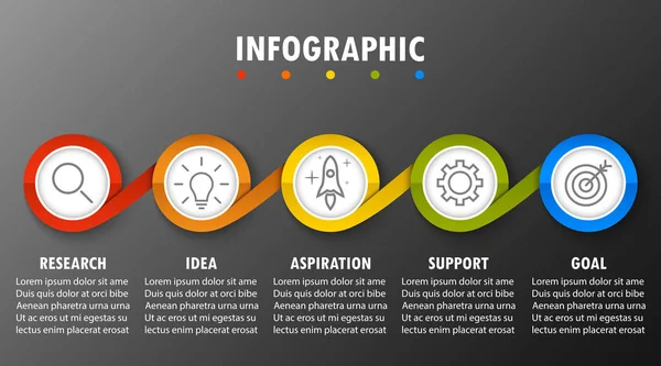 Infografik Anzahl Optionen Vorlage — Stockvektor