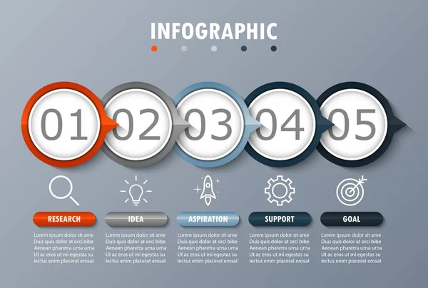 Infografik Modern Zur Visualisierung — Stockvektor