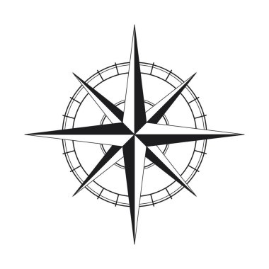 Compass icon isolated on white background clipart