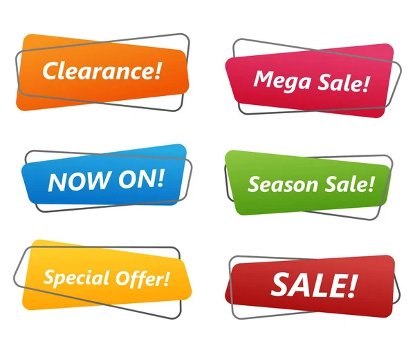 Collection Sale Banner White Background — Stock Vector