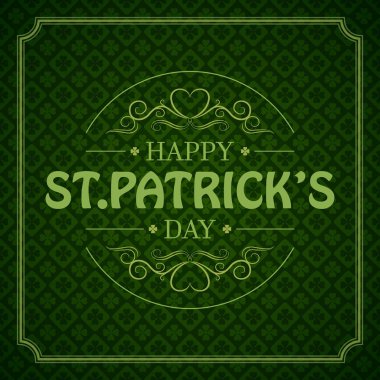 Tipografik Aziz patrick günü'nde desen arka plan