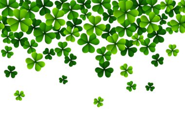 Yonca yaprağı ile mutlu Saint Patricks günü arka plan