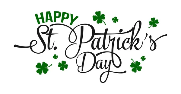 Typografische Grusskarte Zum Patrick Day — Stockvektor