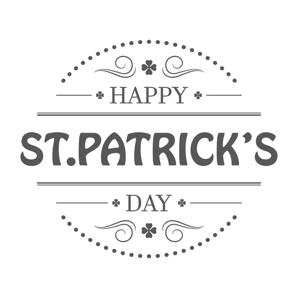 Patricks Tag Feiertag Abzeichen Design — Stockvektor