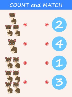Sayısı ve maç kedi çizgi film. Matematik Eğitim oyun çocuklar için